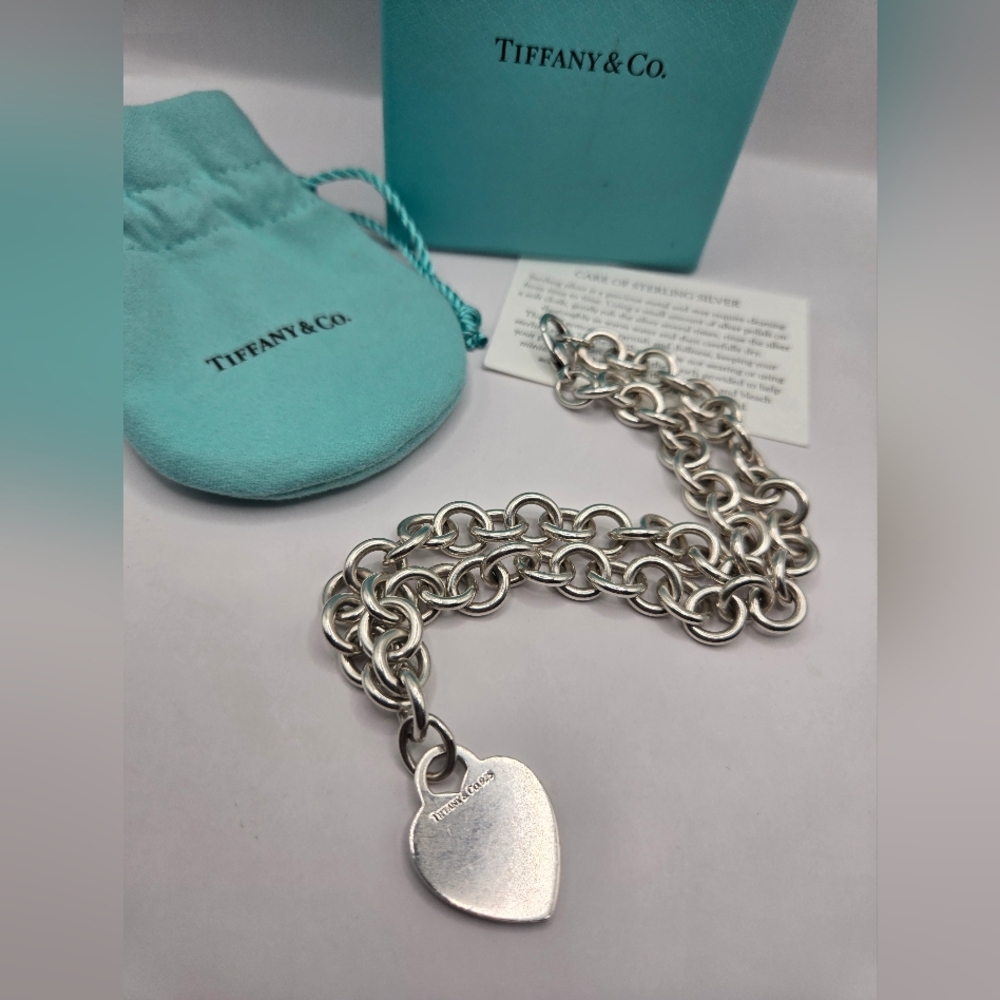 Tiffany & Co. Sterling Silver Heart Necklace - Picture 2 of 11